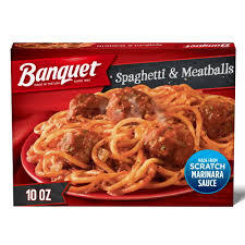 BANQUET SPAGHETTI AND MEATBALLS 10 OZ # ROCK VALUE PRODUCT. ORDER BY  WEDNESDAY EVENING AUG 19 FOR AUG 27 DELIVERY#