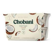 CHOBANI 2% GREEK COCONUT YOGURT VALUE PACK 5.3 OZ 4 PACK #ROCK VALUE-ORDER BY THURSDAY EVENING AUG 19 ARRIVING AUG 27  FOR DELIVERY#