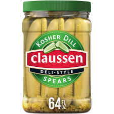 CLAUSSEN DELI STYLE KOSHER DILL PICKLE SPEARS 64 FL OZ  #ROCK VALUE-ORDER BY TUESDAY EVENING OCT 28 ARRIVING NOV 05 FOR DELIVERY#
