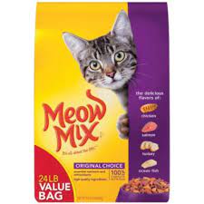 MEOW MIX  ORIGINAL CHOICE DRY CAT FOOD 24 LBS  #ROCK VALUE-ORDER BY  TUESDAY EVENING NOV 04 ARRIVING NOV 12 FOR DELIVERY#