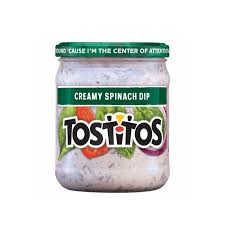 TOSTITOS CREAMY SPINACH DIP 15 OZ  #ROCK VALUE-ORDER BY  TUESDAY EVENING OCT 28  ARRIVING NOV 05   FOR DELIVERY#