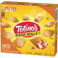 TOTINO'S PIZZA ROLLS CHEESE FLAVORED SNACKS 15 ROLLS 7.5 OZ # ROCK VALUE PRODUCT. ORDER BY  WEDNESDAY EVENING AUG 19 FOR AUG 27 DELIVERY#
