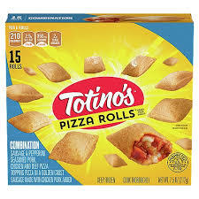 TOTINO'S PIZZA ROLLS COMBINATION  FLAVORED SNACKS 15 ROLLS 7.5 OZ # ROCK VALUE PRODUCT. ORDER BY  WEDNESDAY EVENING AUG 19 FOR AUG 27 DELIVERY#