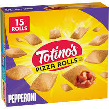 TOTINO'S PIZZA ROLLS PEPPERONI FLAVORED SNACKS 15 ROLLS 7.5 OZ # ROCK VALUE PRODUCT. ORDER BY  WEDNESDAY EVENING AUG 19 FOR AUG 27 DELIVERY#