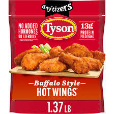TYSON ANYTIZERS BUFFALO STYLE HOT WINGS 1.37 LB # ROCK VALUE PRODUCT. ORDER BY  WEDNESDAY EVENING AUG 19 FOR AUG 27 DELIVERY#