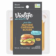 VIOLIFE JUST LIKE MATURE CHEDDAR SLICES DAIRY FREE VEGAN 7.05 OZ #ROCK VALUE-ORDER BY THURSDAY EVENING AUG 19   ARRIVING AUG 27  FOR DELIVERY#