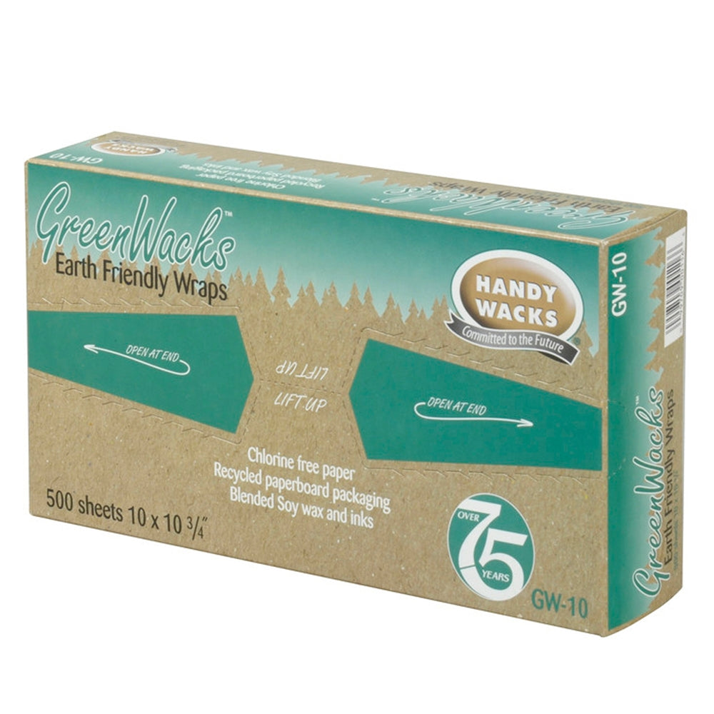 Handy Wacks 10 x 10 Inch DryWaxed Paper Deli Wraps, Kraft, Interfolde