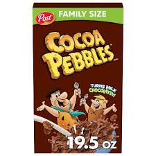 POST COCOA PEBBLES 19.5 OZ FAMILY SIZE