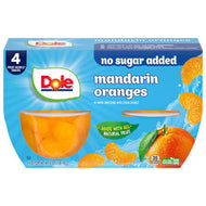 DOLE MANDARIN ORANGES 4PK 4OZ NO SUGAR ADDED