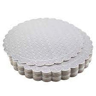 14IN SILVER CORRUGATED CAKE CIRCLES