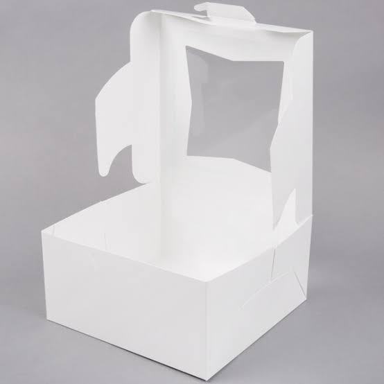 WHITE BAKERY BOX 10x10x5 with WINDOW