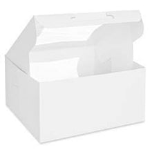 WHITE BAKERY BOX 10x10x5 with WINDOW