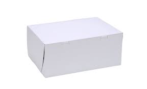 1/4 SHEET WHITE BAKERY BOX 14X10X6