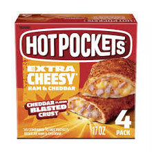 HOT POCKETS EXTRA CHEESY HAM & CHEDDAR BLASTED CRUST 4 CT 18 OZ