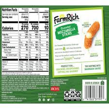 FARM RICH MOZZARELLA STICKS 22 OZ (1 LB 6 OZ)