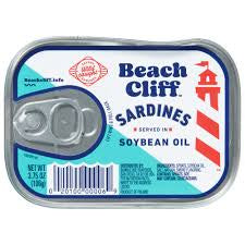 Beach Cliff Sardines Soybean Oil 3.75 oz