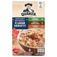 Quaker Instant Oatmeal Variety Pack 12.1 oz 8 Ct 1.51 oz