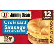 JIMMY DEAN SAUSAGE EGG AND CHEESE CROISSANT SANDWICHES 54 OZ 12 CT