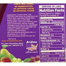 ARIZONA FRUIT PUNCH JUICE COCKTAIL 128 OZ