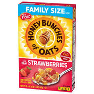 HONEY BUNCHES OF OATS BREAKFAST CEREAL WITH STRAWBERRIES 16.5  OZ FAMILY SIZE