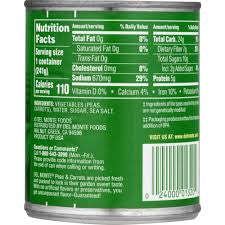 DEL MONTE PEAS AND CARROTS 8.5 OZ