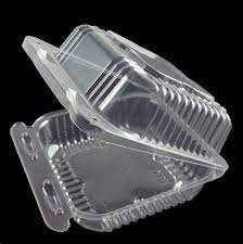 CLEAR HINGED PLASTIC CONTAINER 5.25 x 5.625 x 3.25