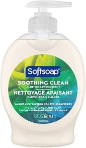 SOFTSOAP SOOTHING CLEAN HAND SOAP ALOE VERA FRESH SCENT 7.5 OZ