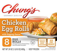 CHUNG'S CHICKEN EGG ROLL 24 OZ 8 CT