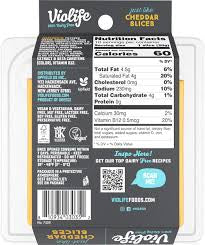 VIOLIFE 100% DAIRY FREE MATURE CHEDDAR CHEESE SLICE ALTERNATIVE 7.05 OZ 10 ea