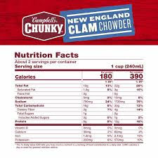 CAMPBELL'S CHUNKY NEW ENGLAND CLAM CHOWDER SOUP 18.8 OZ