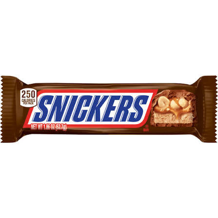 SNICKERS INDIVIDUAL SIZE BARS 1.86 OZ
