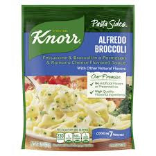 KNORR PASTA SIDES ALFREDO BROCCOLI FETTUCCINE & BROCCOLI IN A PARMESAN & ROMANO CHEESE FLAVORED SAUCE 4.5 OZ