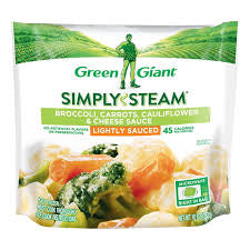 GREEN GIANT BROCCOLI, CARROTS , CAULIFLOWER & CHEESE SAUCE 10 OZ
