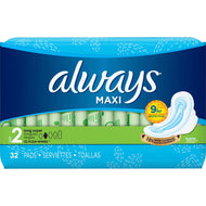 ALWAYS LARGE SUPER MAXI PADS with FLEXI-WINGS