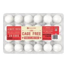 MM CAGE FREE GRADE A WHITE EGGS 24 CT