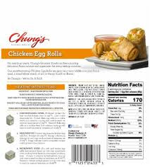 CHUNG'S CHICKEN EGG ROLL 24 OZ 8 CT