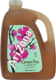 ARIZONA ICED-TEA GREEN TEA W/GINSENG 128 OZ