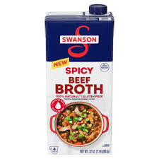 SWANSON SPICY BEEF BROTH 32 OZ