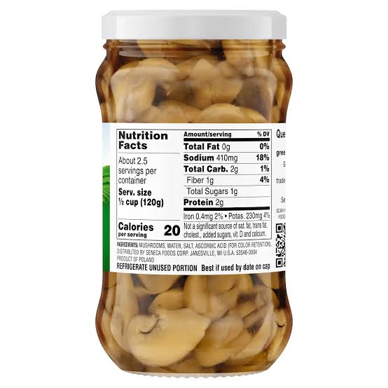 GREEN GIANT SLICED MUSHROOMS 10 OZ DRAINED 6 OZ