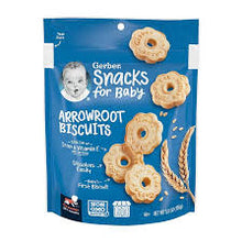 GERBER SNACKS FOR BABY - ARROWROOT BISCUITS 5.5  OZ