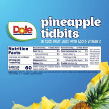 DOLE FRUIT BOWLS PINEAPPLE TIDBITS 4PK 4OZ