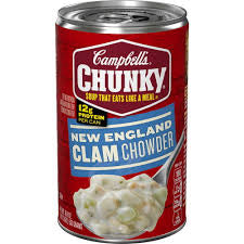 CAMPBELL'S CHUNKY NEW ENGLAND CLAM CHOWDER SOUP 18.8 OZ
