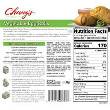 CHUNG'S VEGETABLE EGG ROLL 24 OZ 8 CT