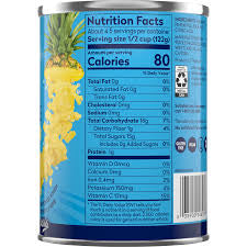 DOLE CRUSHED PINEAPPLE IN 100% JUICE 20 OZ NO SUGAR ADDED