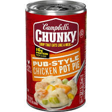 CAMPBELL’S PUB STYLE CHICKEN POT PIE RICE SOUP 18.8 OZ