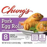 CHUNG'S PORK EGG ROLLS 24 OZ 8 CT