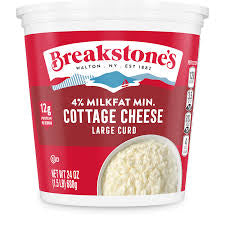 BREAKSTONE 4% MILKFAT MIN COTTAGE CHEESE LARGE CURD 24 OZ