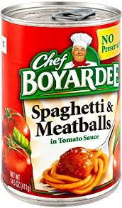 CHEF BOYARDEE SPAGHETTI & MEATBALLS 15 OZ