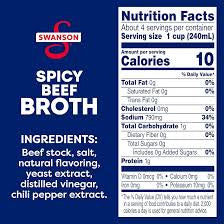 SWANSON SPICY BEEF BROTH 32 OZ