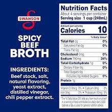 SWANSON SPICY BEEF BROTH 32 OZ